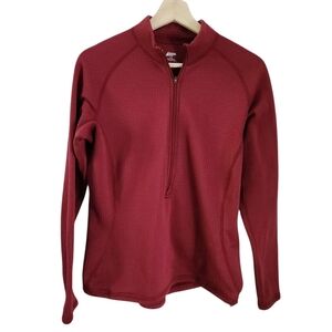 MEC Women's Polartec Fleece Pullover – Size L – Red – Excellent Condition